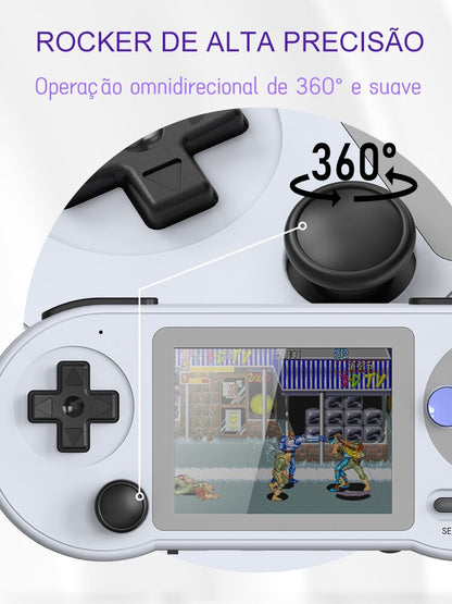 Console Vídeo Game Portátil + 6000 Jogos Retro Emulador GBA, GBC, GB, MD, MAME, SNES, NES