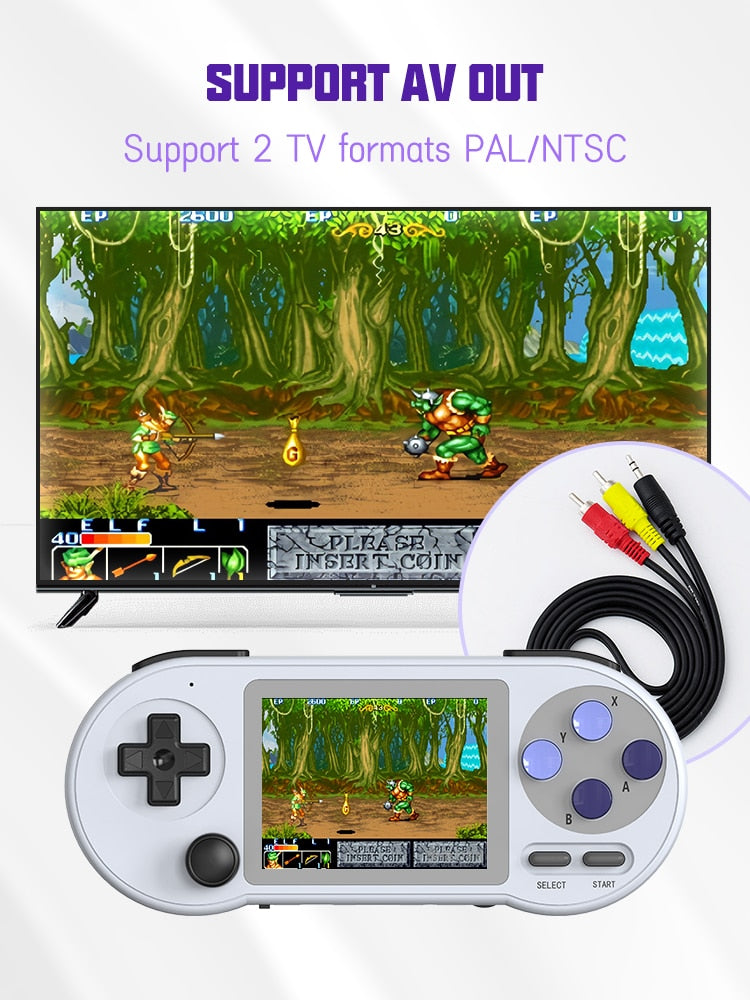 Console Vídeo Game Portátil + 6000 Jogos Retro Emulador GBA, GBC, GB, MD, MAME, SNES, NES