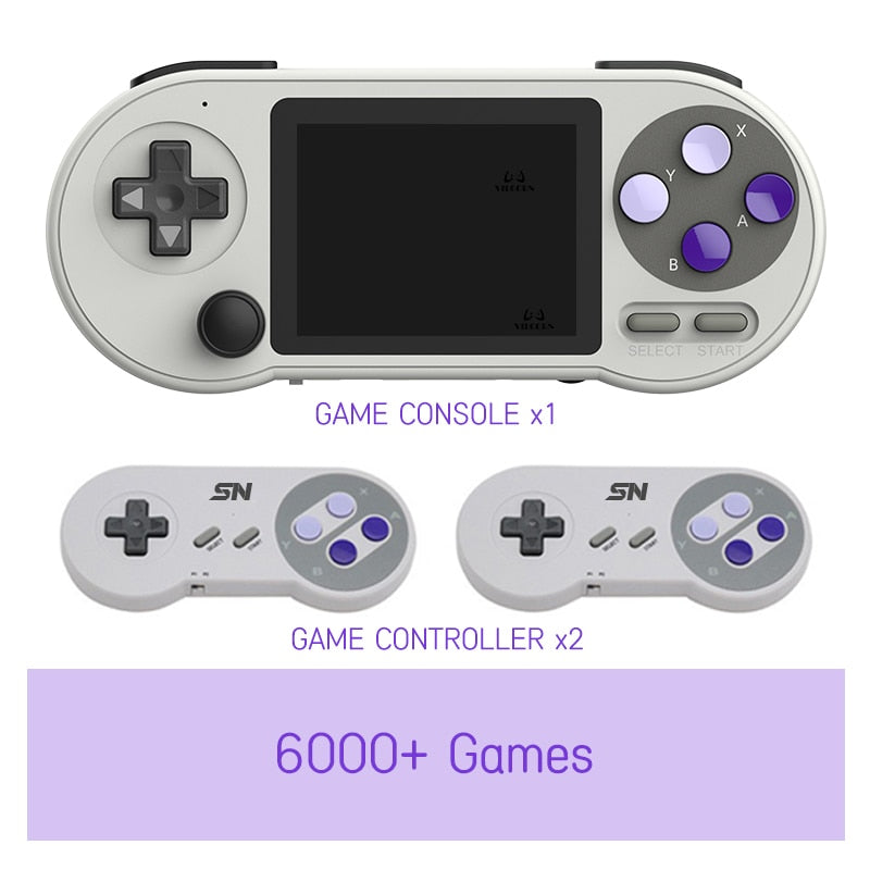 Console Vídeo Game Portátil + 6000 Jogos Retro Emulador GBA, GBC, GB, MD, MAME, SNES, NES