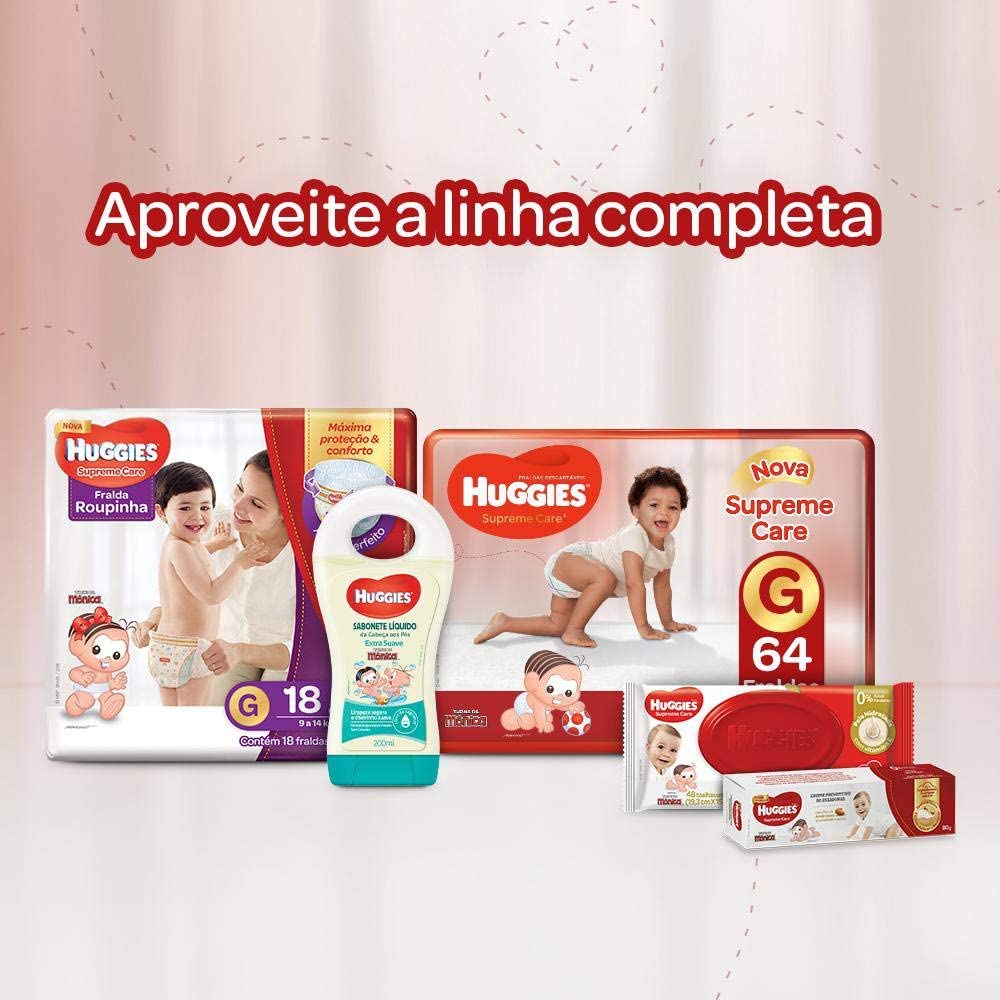 Huggies Fralda Supreme Care Hiper M, G, XG