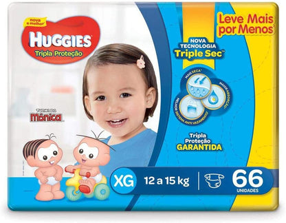 Huggies Fralda Tripla Proteção Hiper M, G, XG