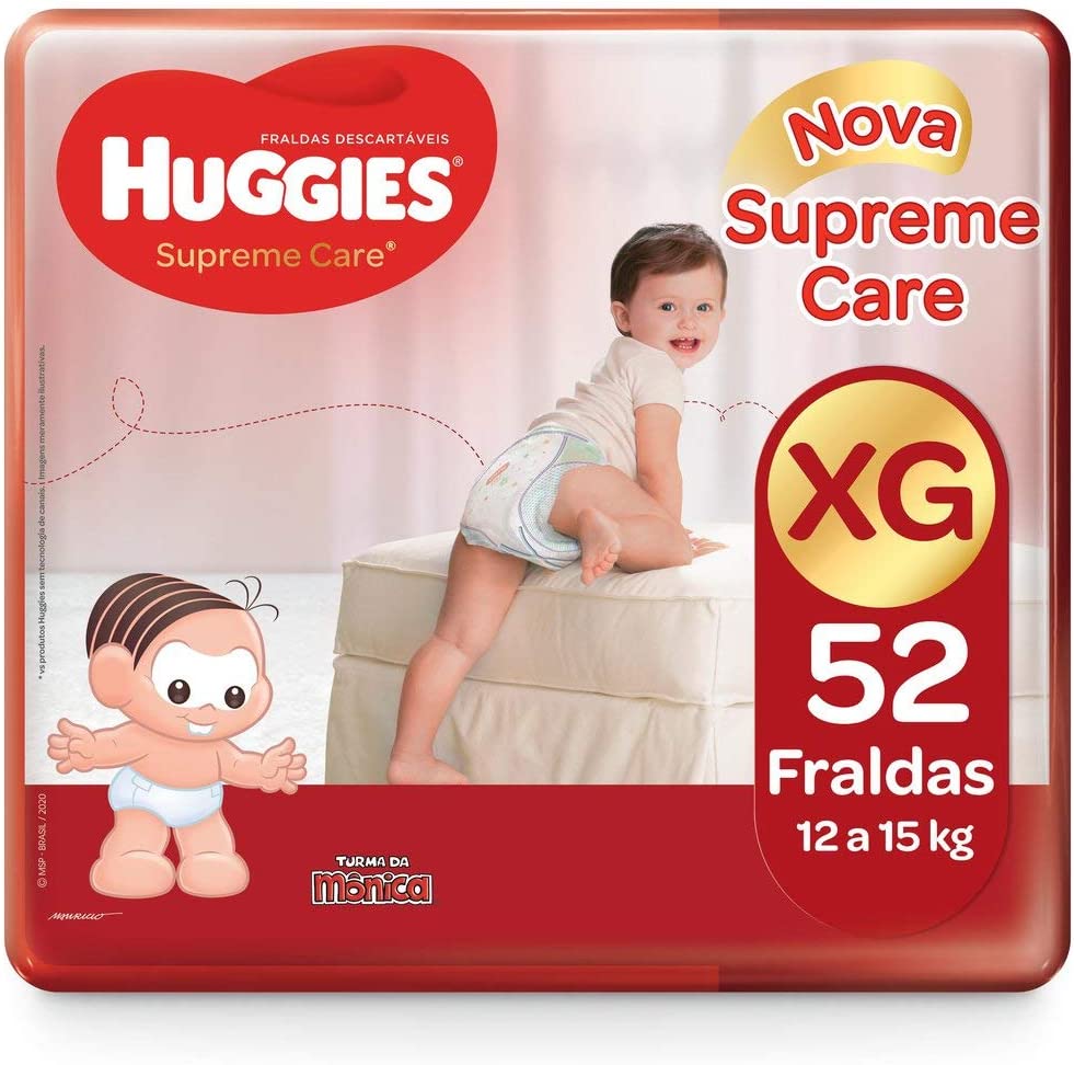 Huggies Fralda Supreme Care Hiper M, G, XG