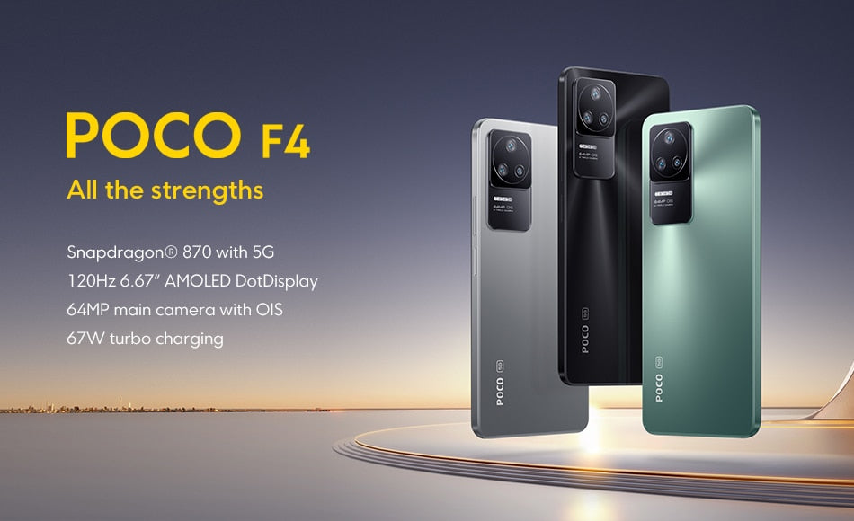 Novo poco f4 versão global snapdragon 870 5g celular nfc 120hz amoled dotdisplay 67w carregamento rápido 64mp triplo câmera wi-fi 6