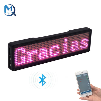 Display led Bluetooth com texto programável pelo celular para decoração