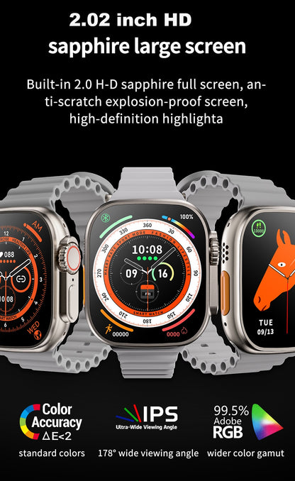 Smart Watch Ultra Series 8 para Apple(IOS) + 3 Pulseiras diferentes