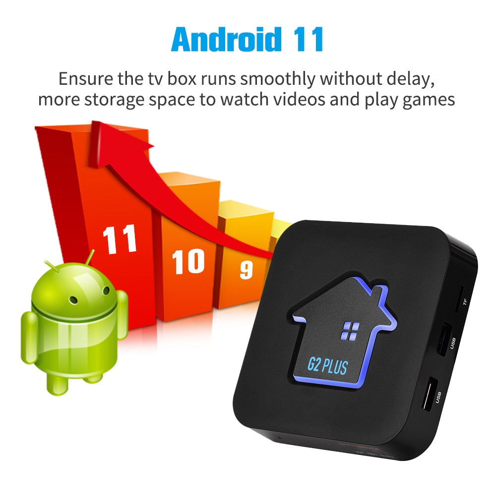 Smart TV BOX GTMEDIA G2 PLUS Android 11 Quad Core 2GB 16GB 2.4G WIFI