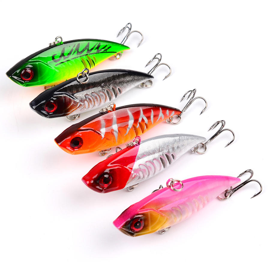 ZANLURE 5 pçs / set 6.5 cm 10.5g VIB Isca De Pesca Isca Pesca Artificial Isca Dura Wobbler