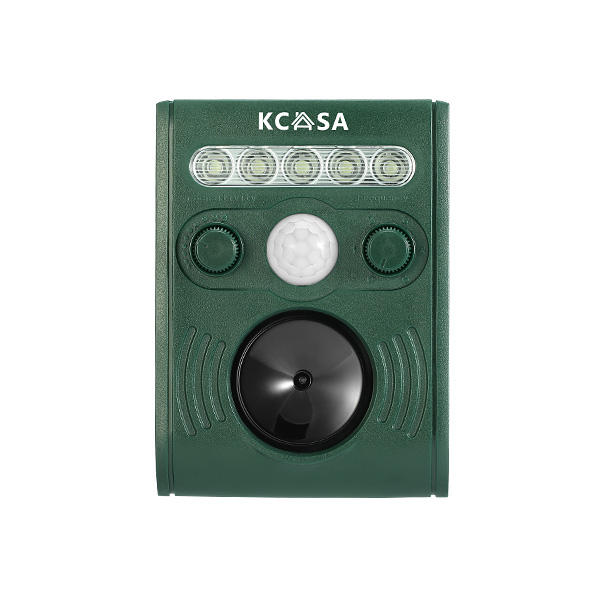 KCASA KC-JK369 Sensor PIR Ultra-sônico Jardim Solar Repelente de Animais Lanterna Forte Repelir Pássaro