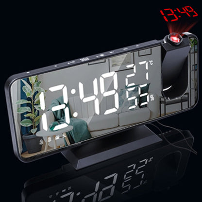 Alarme de projetor eletrônico LED Relógio Alarme de projeção digital de mesa Relógio Cabeceira de quarto de casa inteligente Relógio