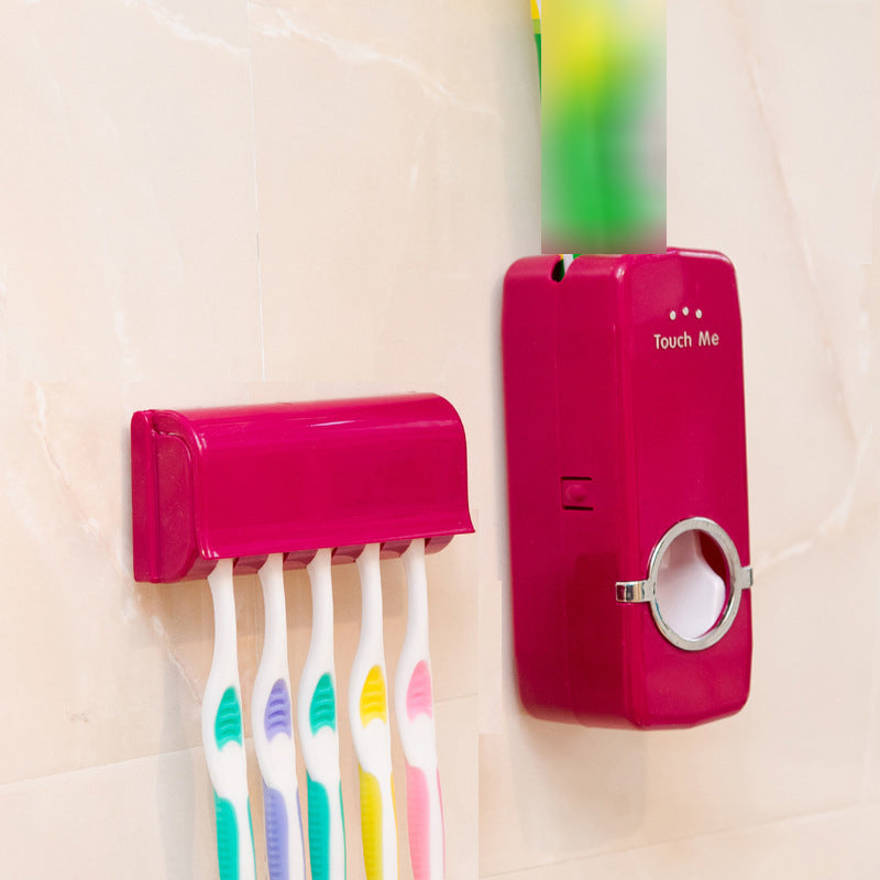 Kit dispensar de creme automático e suporte de escovas de dente