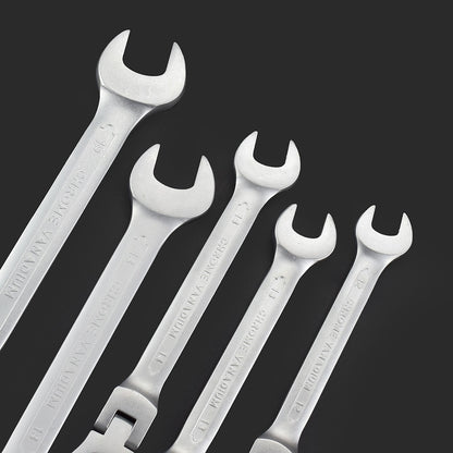 Kit 12 flexible ratchet wrenches