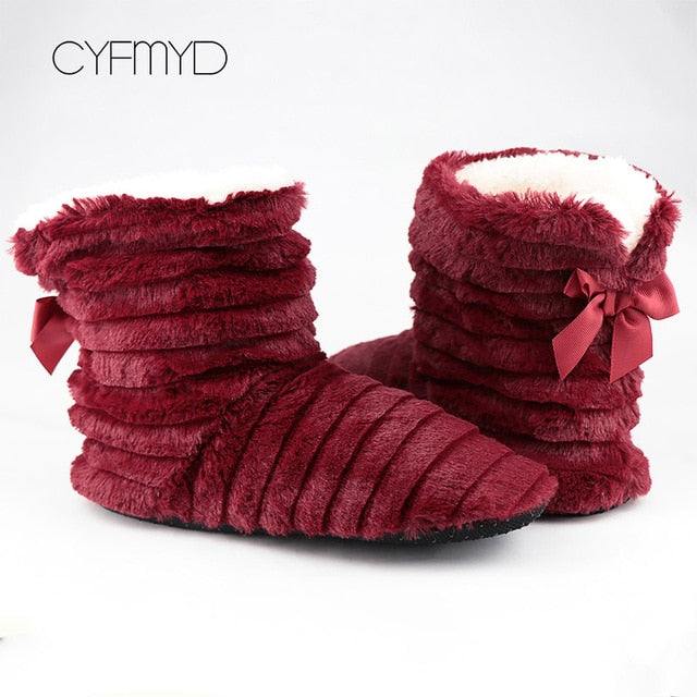 Plush winter boots