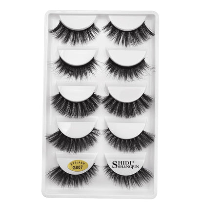 5 pairs of handmade natural long lashes