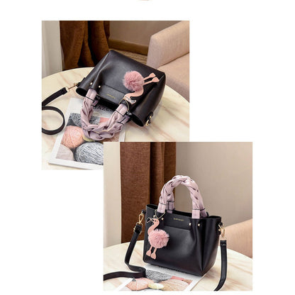 Flamingo leather bag with modern design