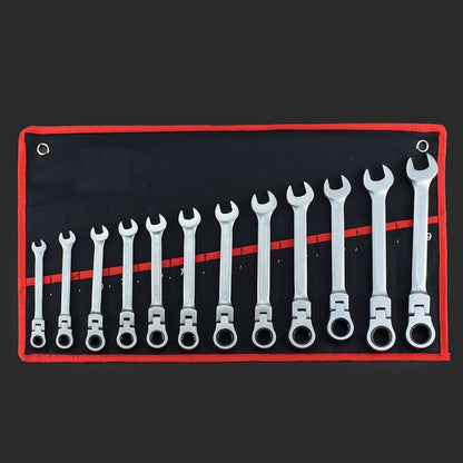 Kit 12 flexible ratchet wrenches