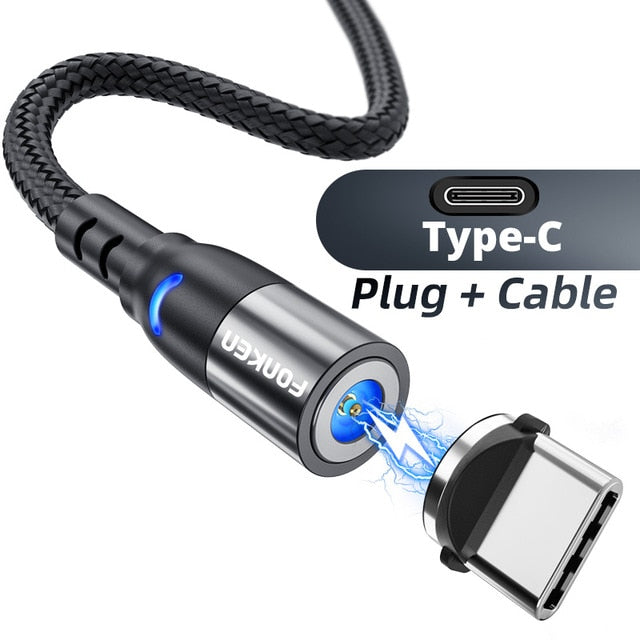 Magnetic USB cable cell phone charger