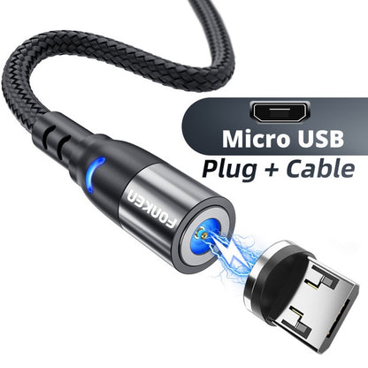 Magnetic USB cable cell phone charger