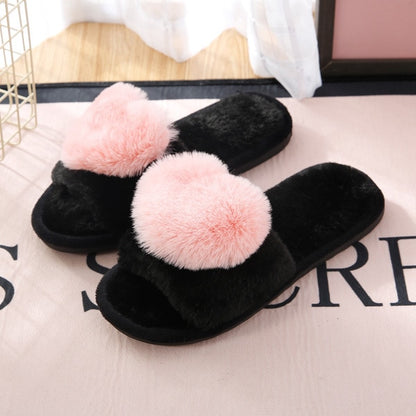 Cute slippers shape heart.