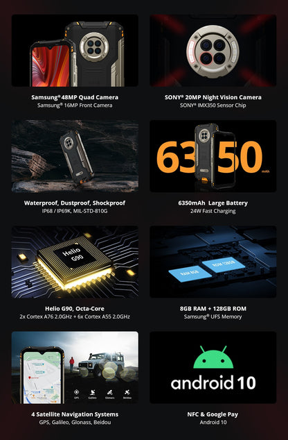 Celular DOOGEE S96 Pro 8GB de RAM 128GB Armazenamento