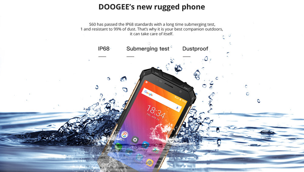 Celular DOOGEE S60 6GB RAM e 64GB Armazenamento