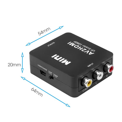 Mini HDMI to RCA AV 1080P converter