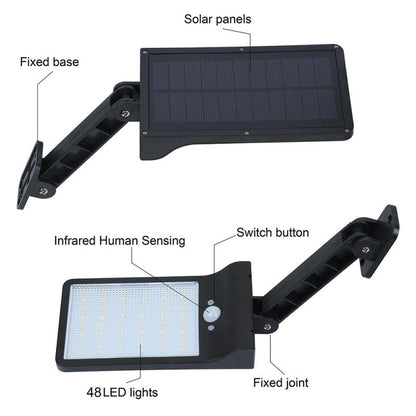 Refletor LED com energia solar e controle remoto