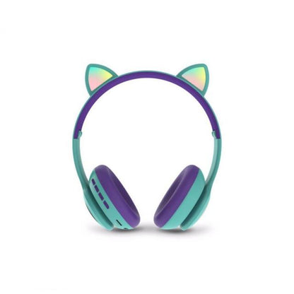 Fones de ouvido gato bonito sem fio