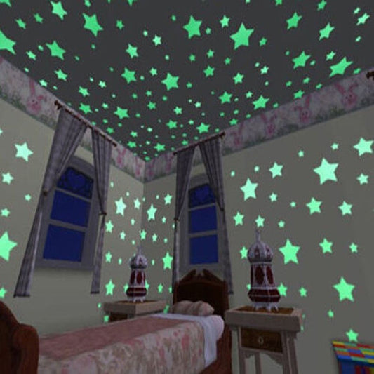 3D glowing stars in the dark for decoration