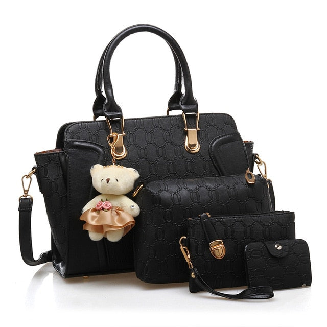 bolsa couro preto store uau