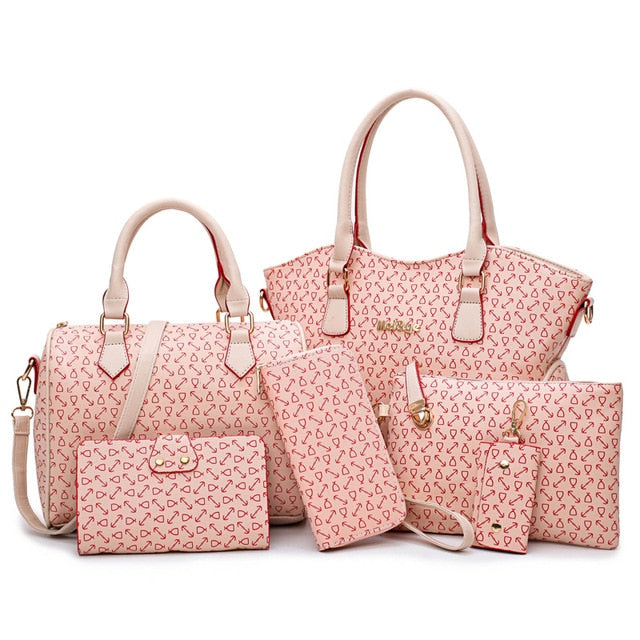 Kit 6 conjunto Bolsas em Couro