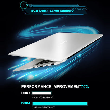 Notebook YEPO Utra Slim  8GB RAM DDR4 Armazenamento SSD