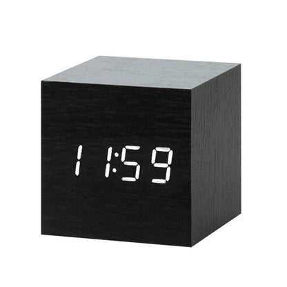 Rustic digital table clock with alarm clock